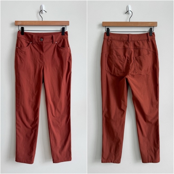 LULULEMON • City Sleek 5 Pocket 7/8 Pant in Dark Terracotta - Picture 4 of 15